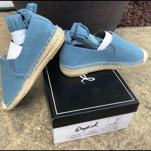 Qupid Shoes - Qupid Denim Espadrilles